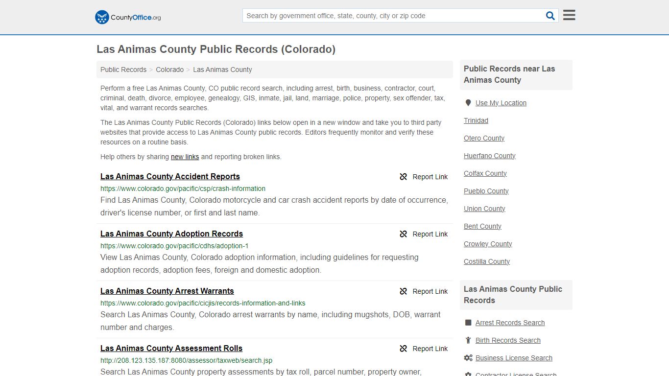 Las Animas County Public Records (Colorado) - County Office